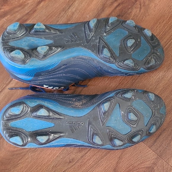 Adidas Kids Blue and Orange Athletic Shoes - Picture 3 of 4